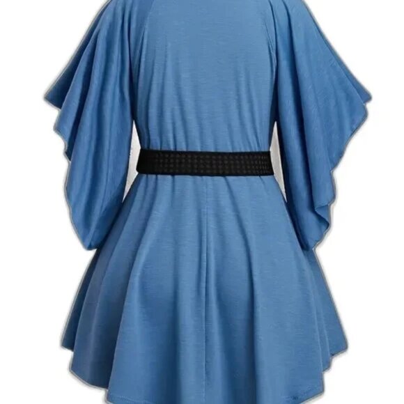 NEW- Keyhole Neck, Cinched Waist Blouse Size 4X -3 colors to choose from - Picture 6 of 7